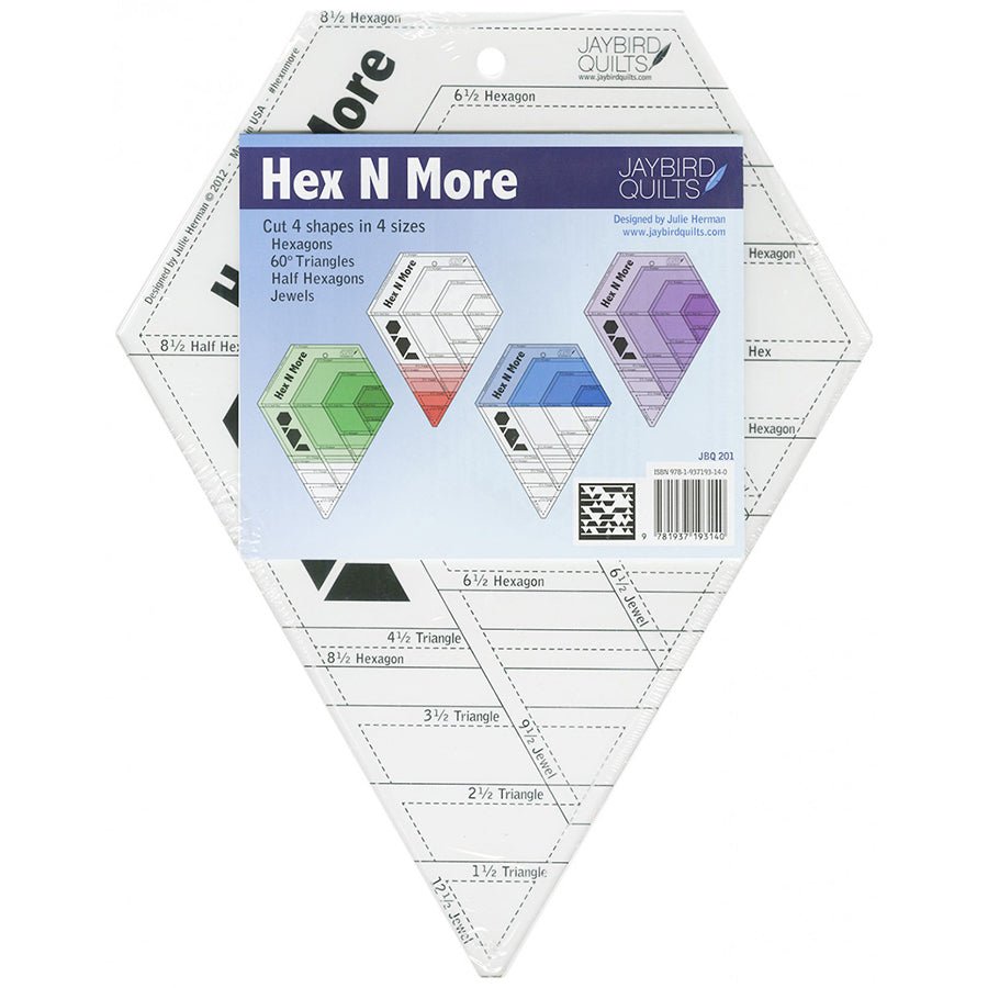 Hex N More Ruler by Jaybird Quilts - Jaybird Quilts from Fort Worth Fabric Studio