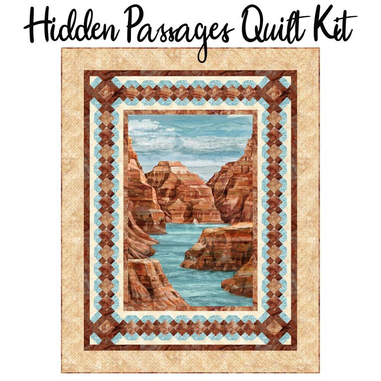 Hidden Passages Quilt Kit with Stonehenge Canyon from Northcott - Northcott from Fort Worth Fabric Studio