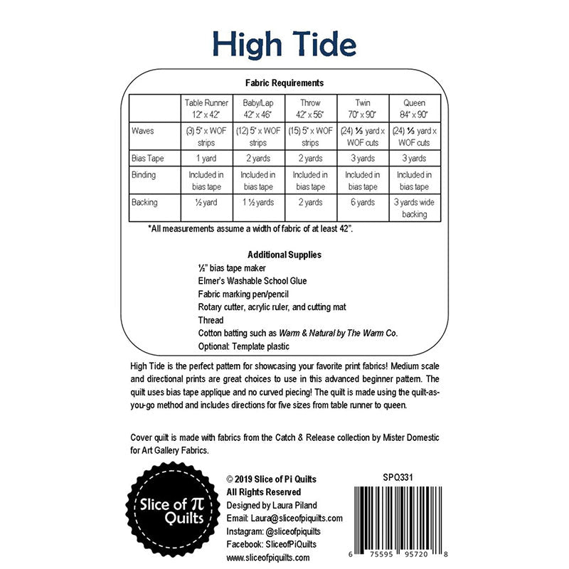 High Tide Quilt Pattern by Slice of Pi Quilts - Slice of Pi Quilts from Fort Worth Fabric Studio