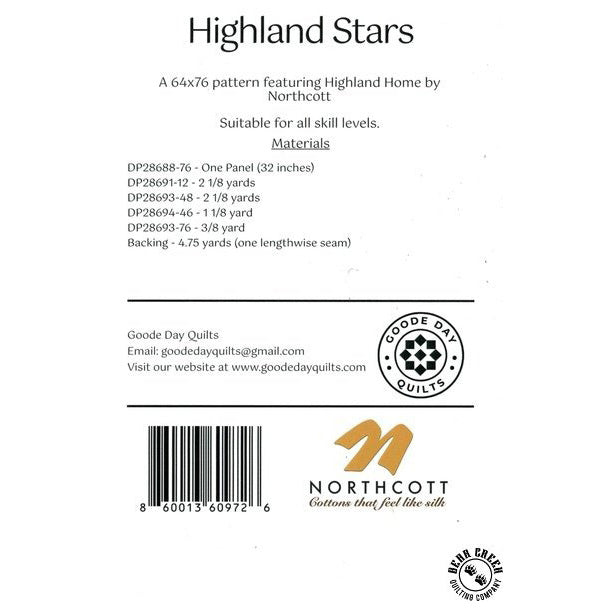Highland Stars Quilt Pattern by Goode Day Quilts - Goode Day Quilts from Fort Worth Fabric Studio