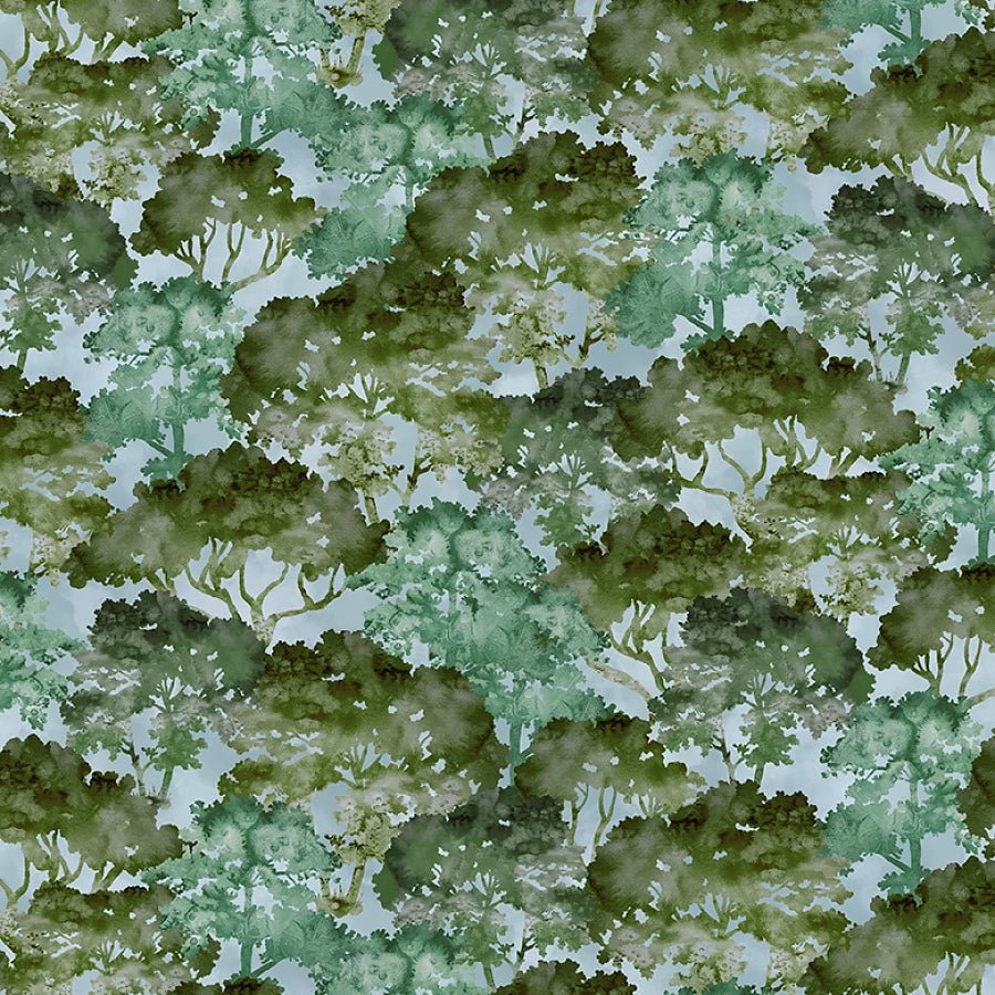 Highlander Trees Forest - Studio E from Fort Worth Fabric Studio