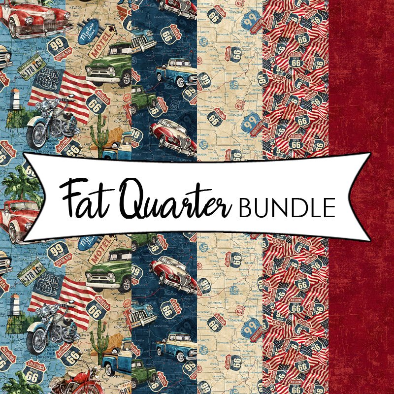 Historic Route 66 Fat Quarter Bundle - Northcott from Fort Worth Fabric Studio