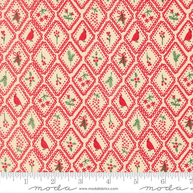 Holiday Cheer Christmas Charm Poinsettia - Moda from Fort Worth Fabric Studio