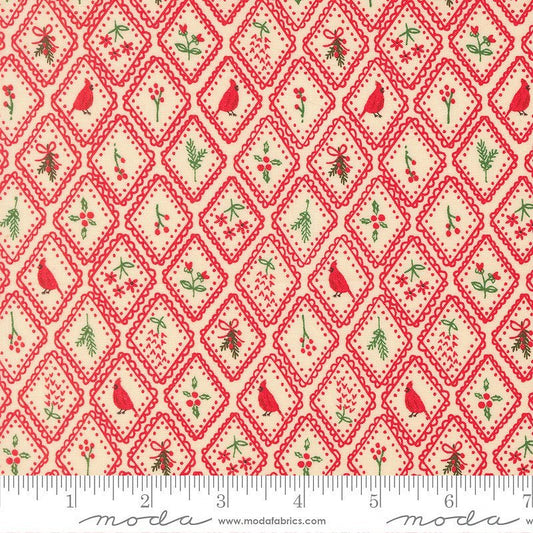 Holiday Cheer Christmas Charm Poinsettia – Remnant 34" × 44" - Moda from Fort Worth Fabric Studio