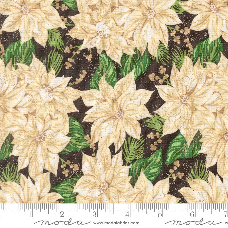 Holiday Cheer Poinsettia Florals Midnight - Moda from Fort Worth Fabric Studio