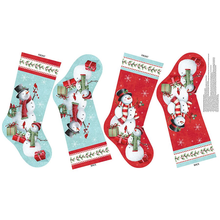 Holly Jolly 24" Stocking Panel White Multi - Northcott from Fort Worth Fabric Studio