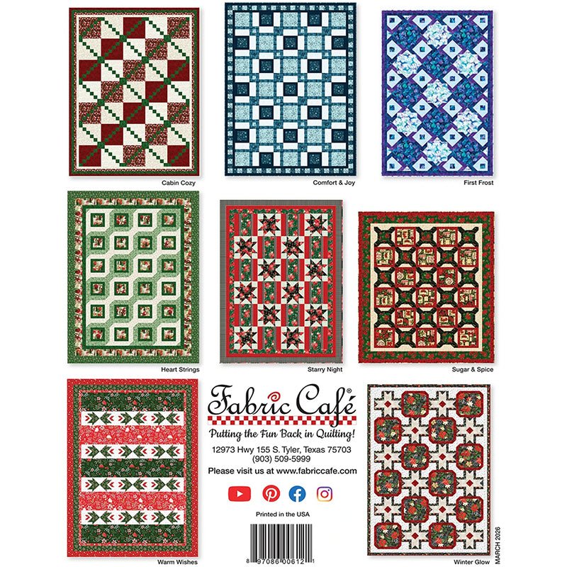 Holly Jolly 5-Yard Quilts Quilt Book from Fabric Cafe - Fabric Cafe from Fort Worth Fabric Studio