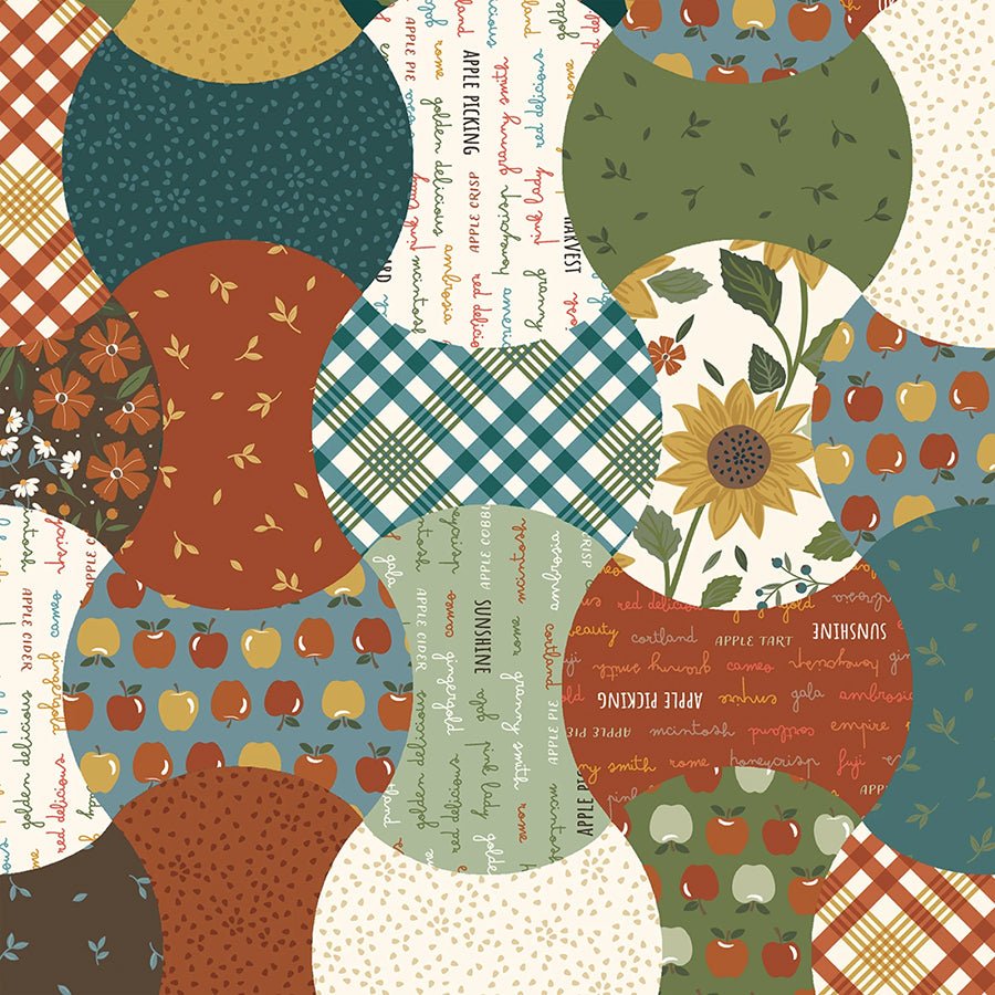 Honeycrisp Apple Core Wholecloth Multi - Windham from Fort Worth Fabric Studio