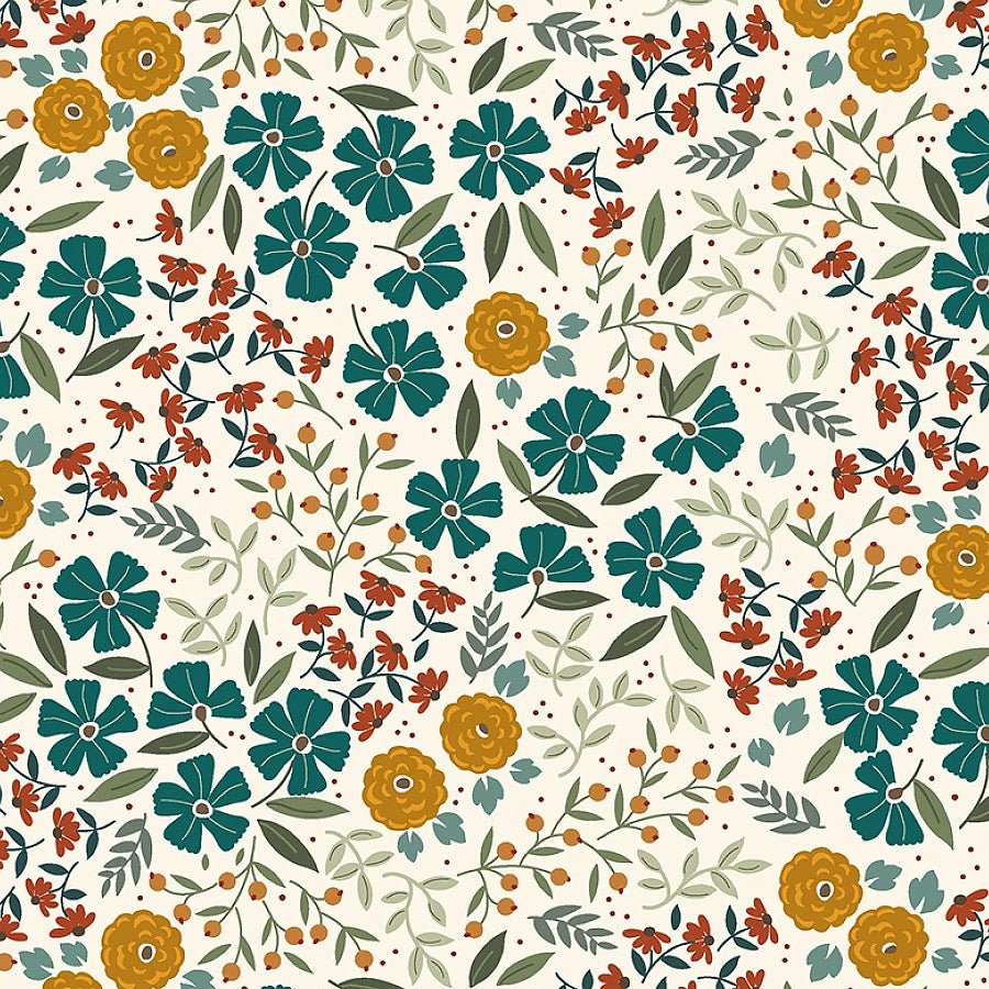 Honeycrisp Efflorescent Ivory - Windham from Fort Worth Fabric Studio