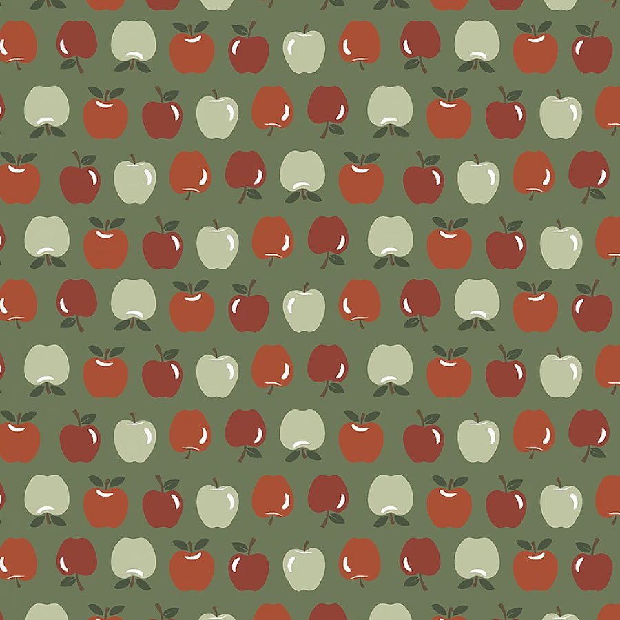 Honeycrisp Happy Harvest Granny Green - Windham from Fort Worth Fabric Studio