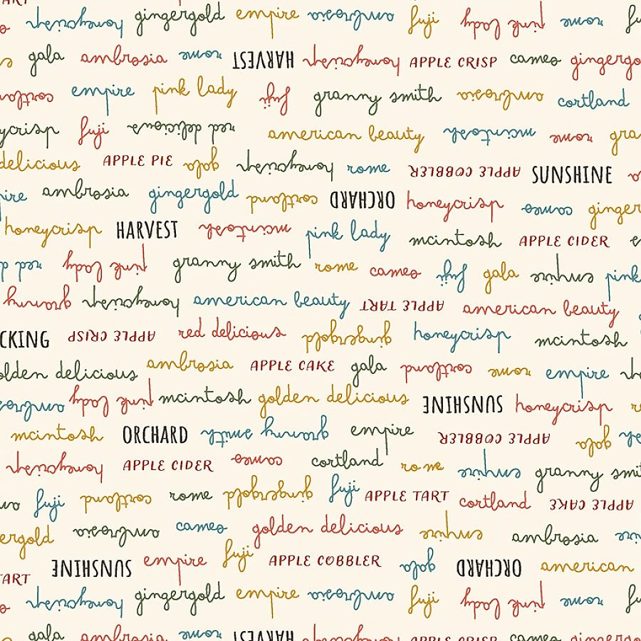Honeycrisp Orchard Delights Ivory - Windham from Fort Worth Fabric Studio