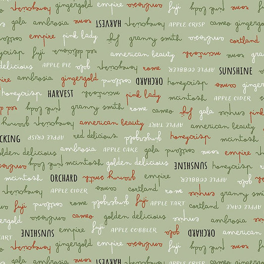 Honeycrisp Orchard Delights Soft Sage - Windham from Fort Worth Fabric Studio