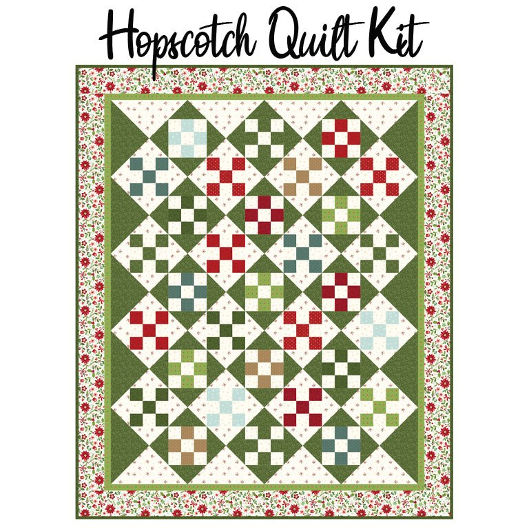 Hopscotch Quilt Kit with Peppermint & Pine from Marcus - Marcus Fabrics from Fort Worth Fabric Studio