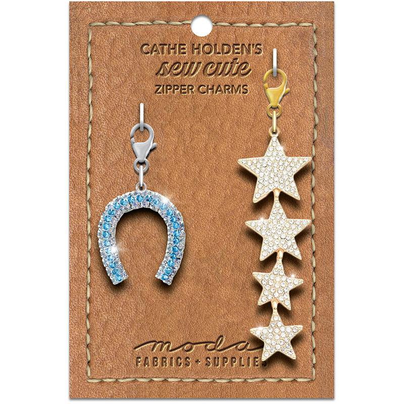 Horseshoe Stars Zipper Charms from Moda Fabrics - Moda from Fort Worth Fabric Studio