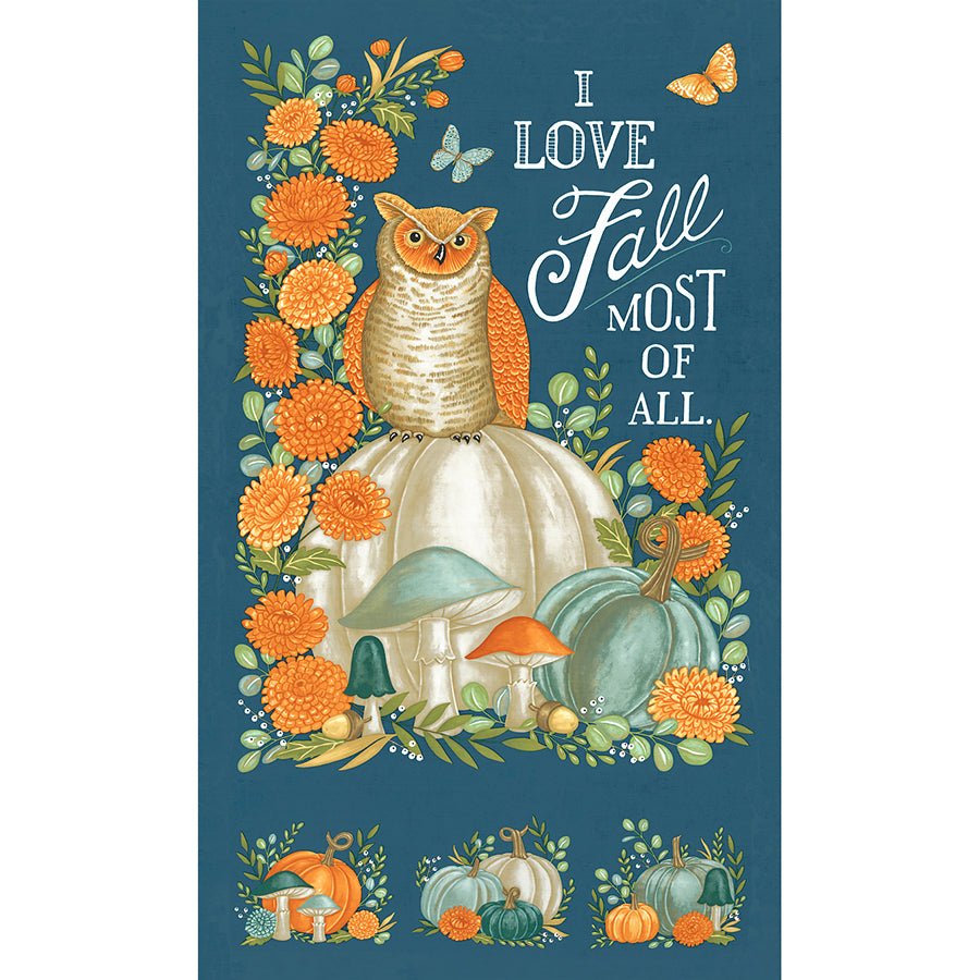 I Love Fall Most Of All 24" Panel Harvest Night - Moda from Fort Worth Fabric Studio