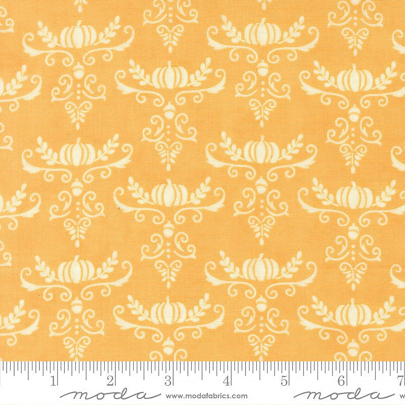 I Love Fall Most Of All Pumpkins & Vines Light Pumpkin - Moda from Fort Worth Fabric Studio