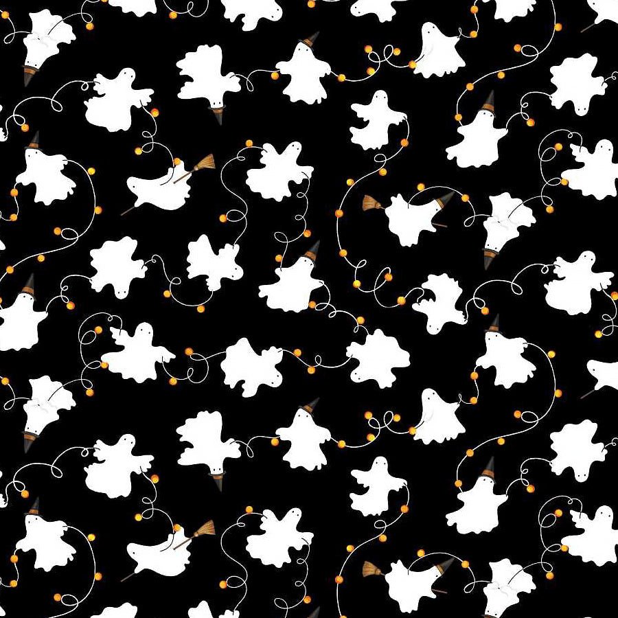 I Made A Boo - Boo Ghosts & Light Black - Studio E from Fort Worth Fabric Studio