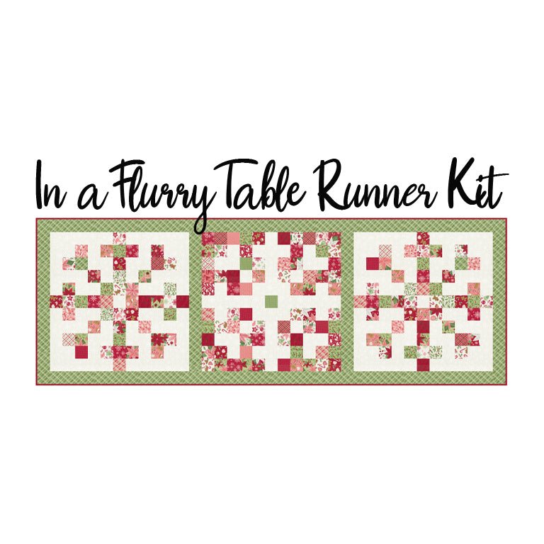In a Flurry Table Runner Kit with Merrily on High from Moda - Moda from Fort Worth Fabric Studio
