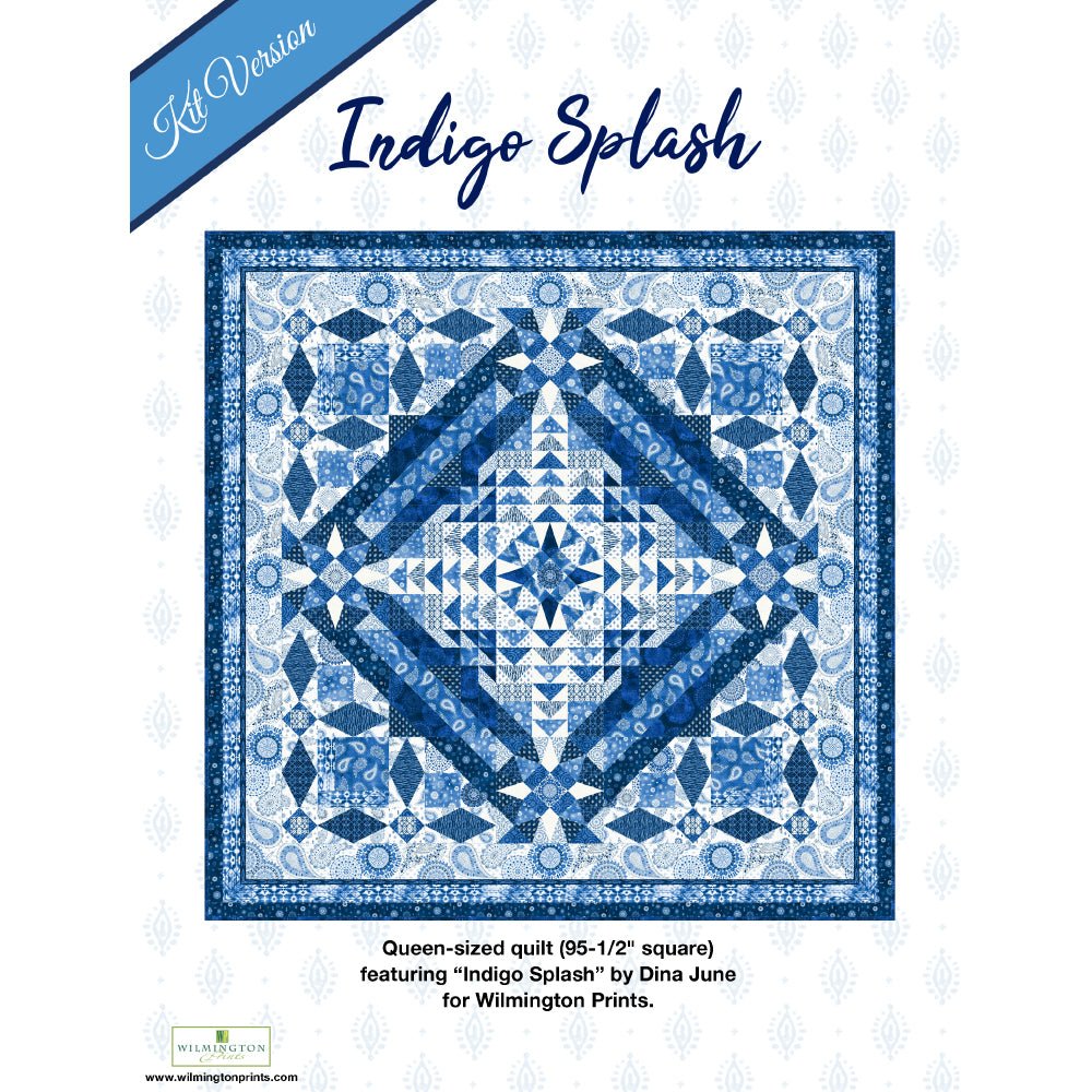 Indigo Splash Quilt Pattern from Wilmington PDF Download - Wilmington Prints from Fort Worth Fabric Studio