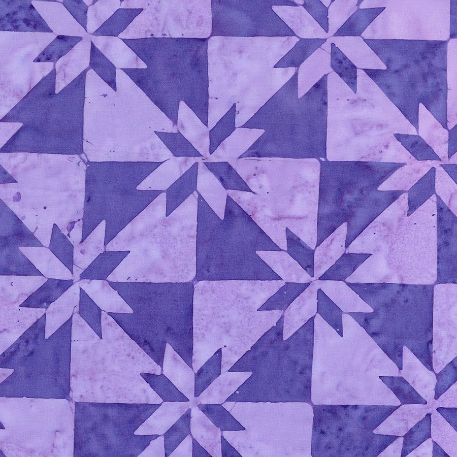 Ink & Edge Batiks Hunter's Star Lavender - Anthology Batiks from Fort Worth Fabric Studio