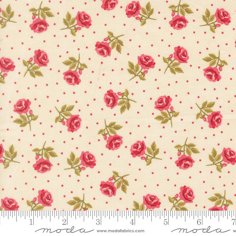 Je T'aime Roses Are Red Lace - Moda from Fort Worth Fabric Studio