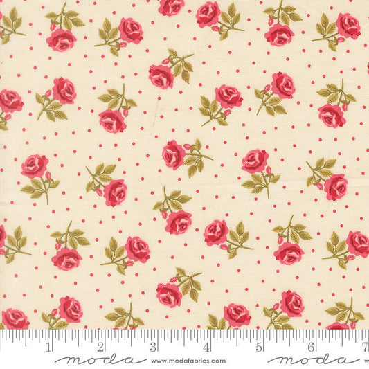 Je T'aime Roses Are Red Lace - Moda from Fort Worth Fabric Studio