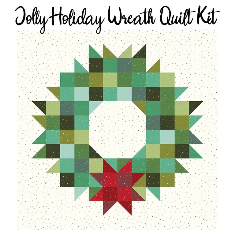 Jolly Holiday Wreath Quilt Kit with Dapple Dot from Riley Blake - Riley Blake from Fort Worth Fabric Studio