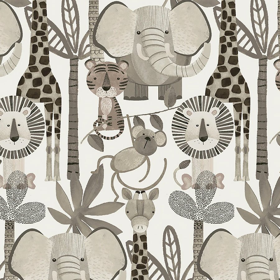 Jungle Romp Minky Jungle Animals Multi - Henry Glass from Fort Worth Fabric Studio