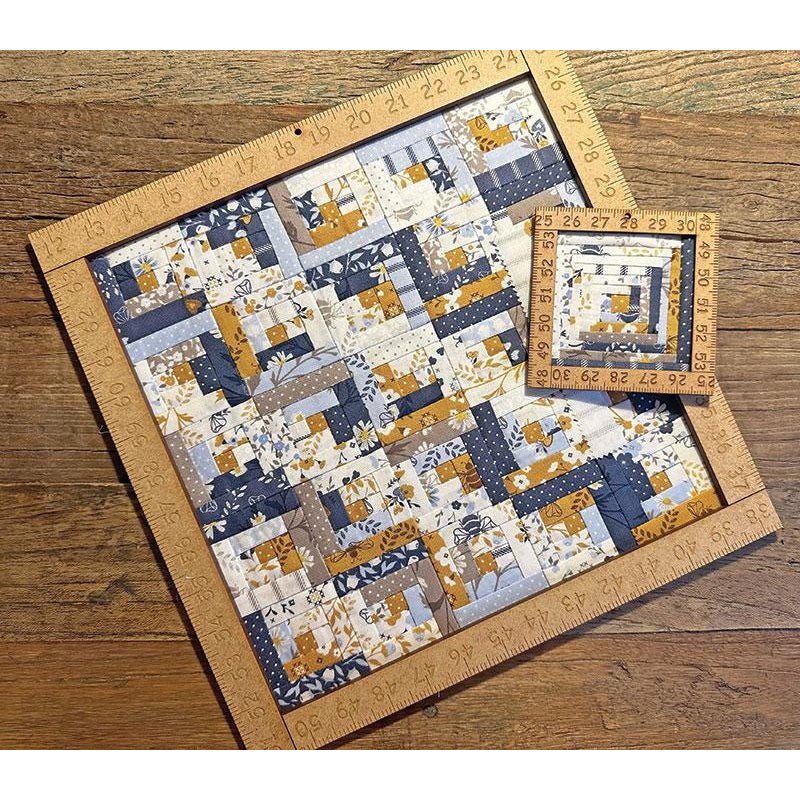 Just A Little Box Wood Frame Ruler Mini 3.75" - Moda from Fort Worth Fabric Studio