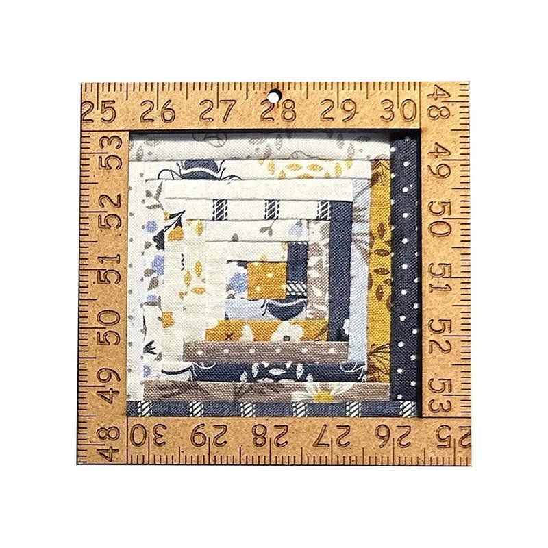 Just A Little Box Wood Frame Ruler Mini 3.75" - Moda from Fort Worth Fabric Studio