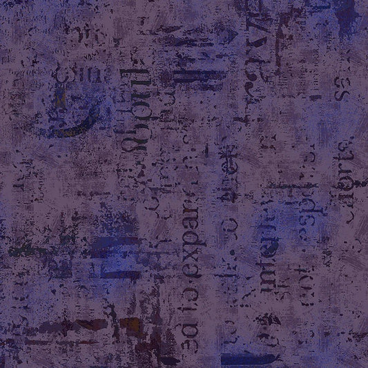 Just Sayin' Mixed Media Texture Aubergine - Studio E from Fort Worth Fabric Studio