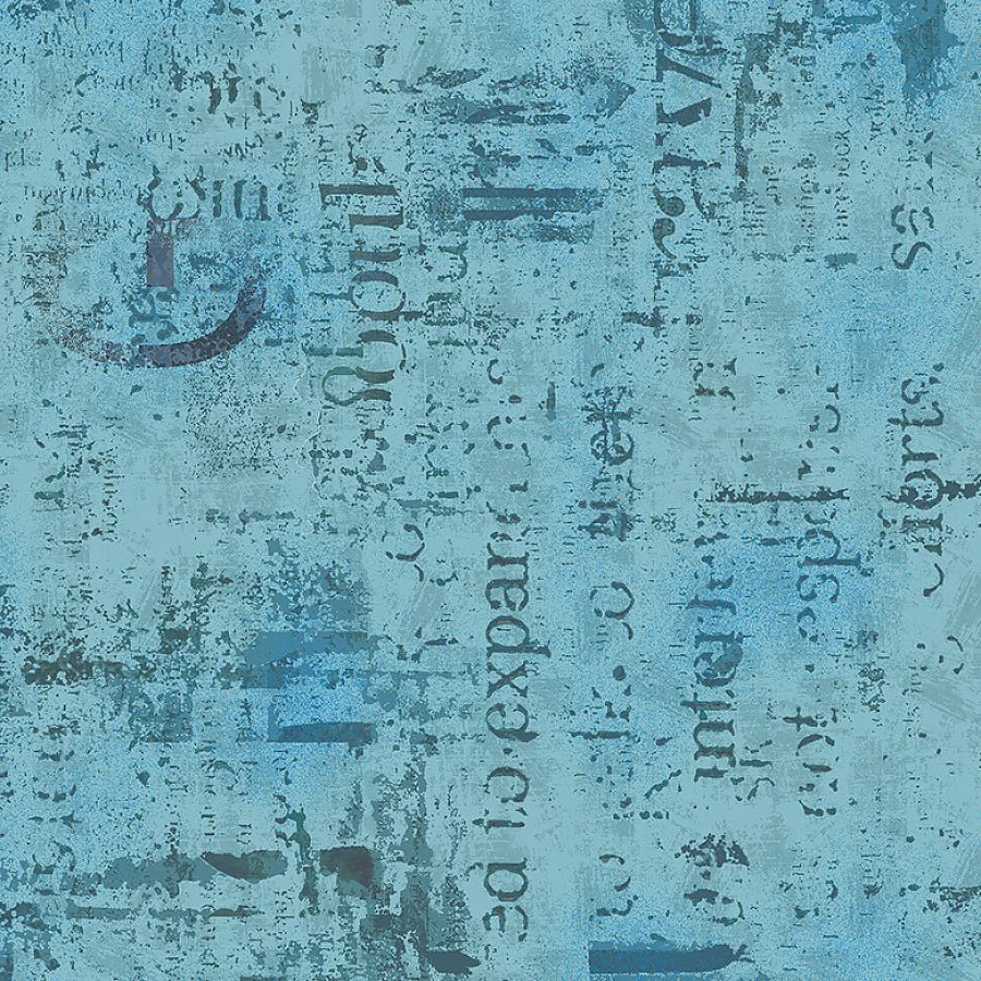 Just Sayin' Mixed Media Texture Cerulean - Studio E from Fort Worth Fabric Studio