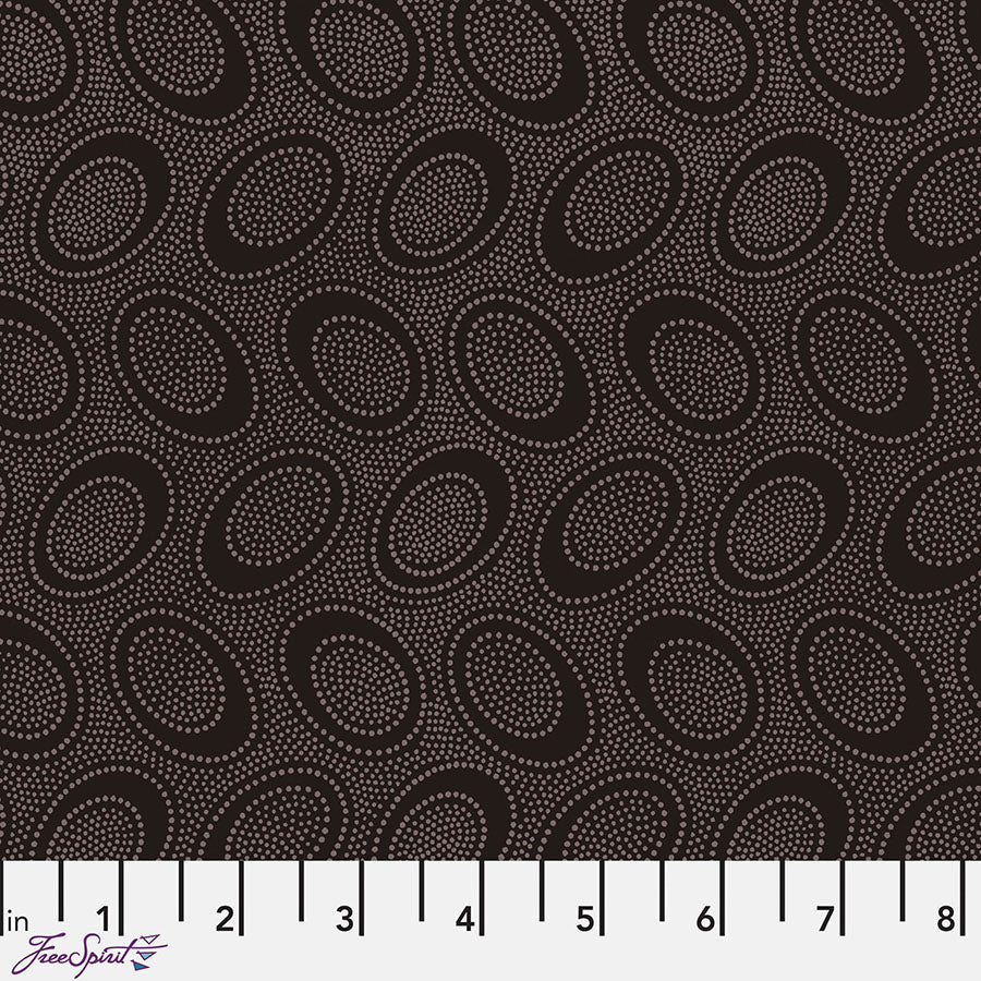 Kaffe Fassett Collective Aboriginal Dots Chocolate - Free Spirit from Fort Worth Fabric Studio