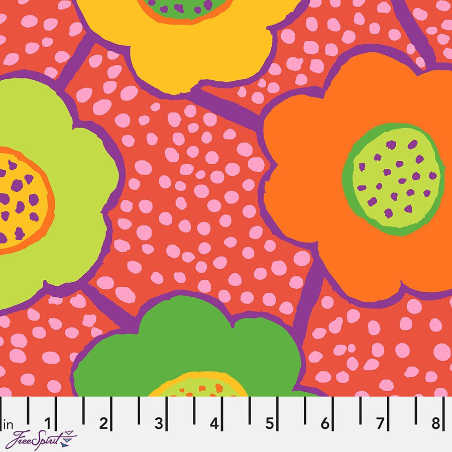 Kaffe Fassett Collective Floral Connections Red - Free Spirit from Fort Worth Fabric Studio