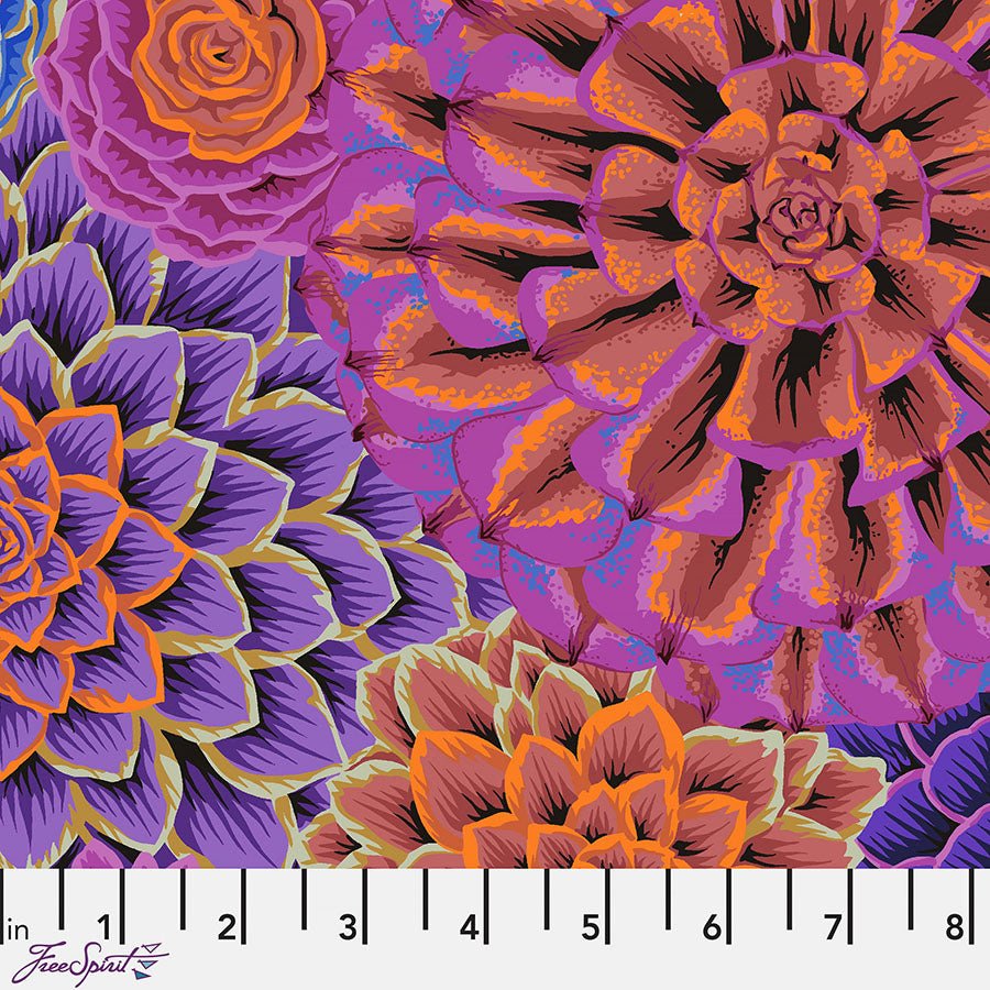 Kaffe Fassett Collective House Leeks Purple - Free Spirit from Fort Worth Fabric Studio