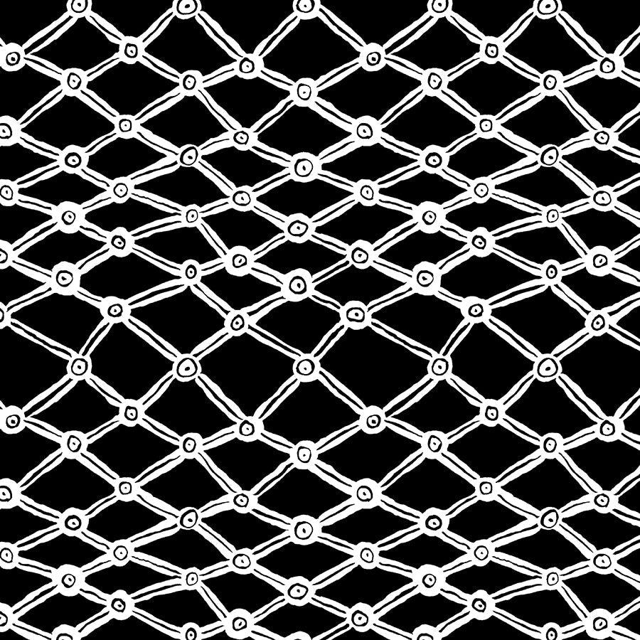 Kaffe Fassett Collective Nets Black & White - Free Spirit from Fort Worth Fabric Studio