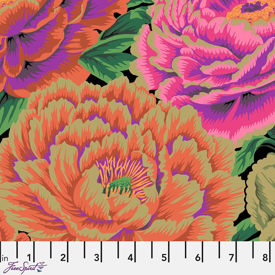 Kaffe Fassett Collective Tibetan Peony Red - Free Spirit from Fort Worth Fabric Studio