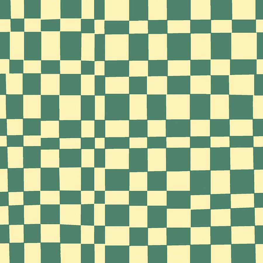 Kaleidoscope Checker Agave/Vanilla Custard - Windham from Fort Worth Fabric Studio