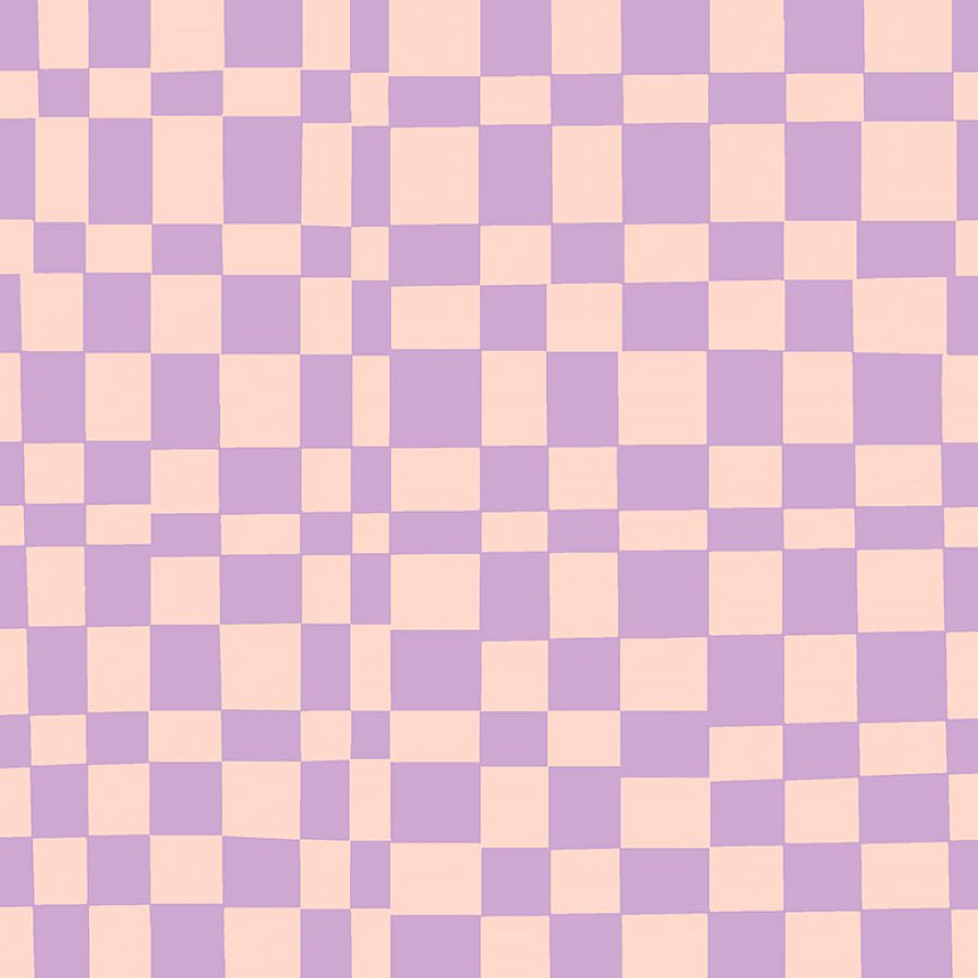 Kaleidoscope Checker Blush/Vervain - Windham from Fort Worth Fabric Studio
