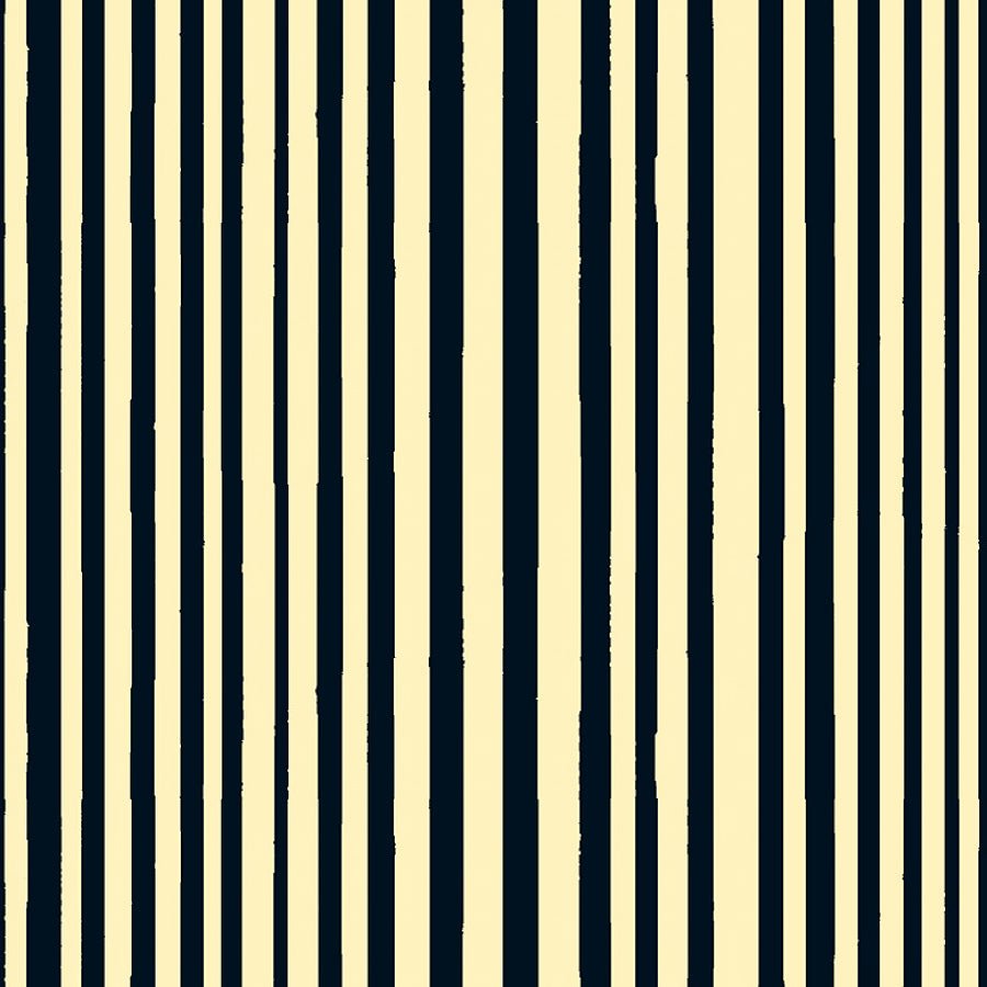 Kaleidoscope Mini Stripe Ink/Vanilla Custard - Windham from Fort Worth Fabric Studio
