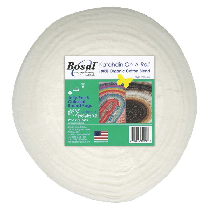 Katahdin On - A - Roll 2½" x 50yds 100% Organic Cotton Batting by Bosal - Bosal from Fort Worth Fabric Studio