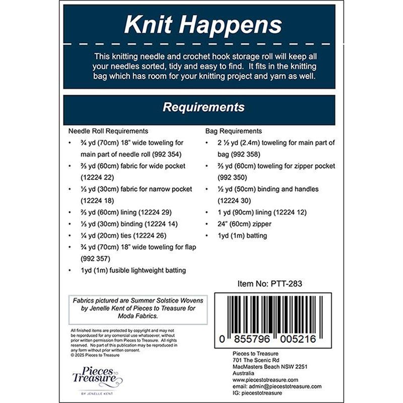 Knit Happens Bag Pattern by Pieces to Treasure Pattern by Pieces to Treasure