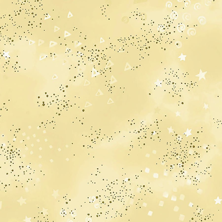 Laurel Burch Basics Glitter Cream Metallic - Clothworks from Fort Worth Fabric Studio