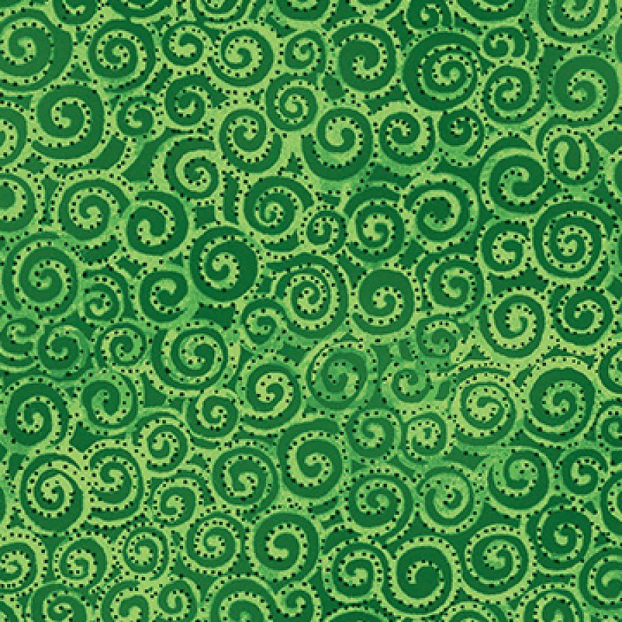 Laurel Burch Basics Swirl Green - Clothworks from Fort Worth Fabric Studio