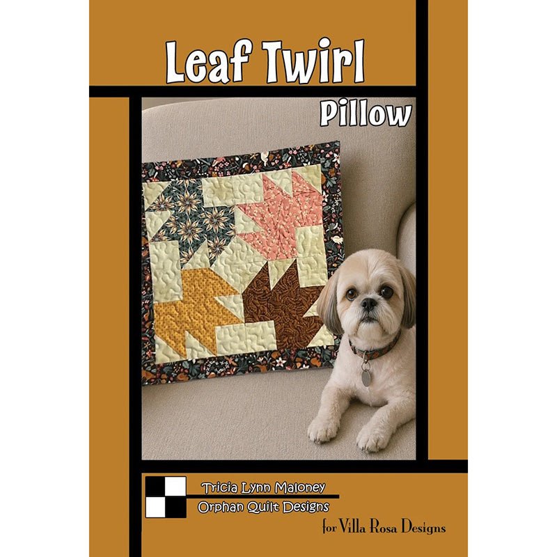 Leaf Twirl Pillow Pattern PDF Download - Villa Rosa Designs from Fort Worth Fabric Studio