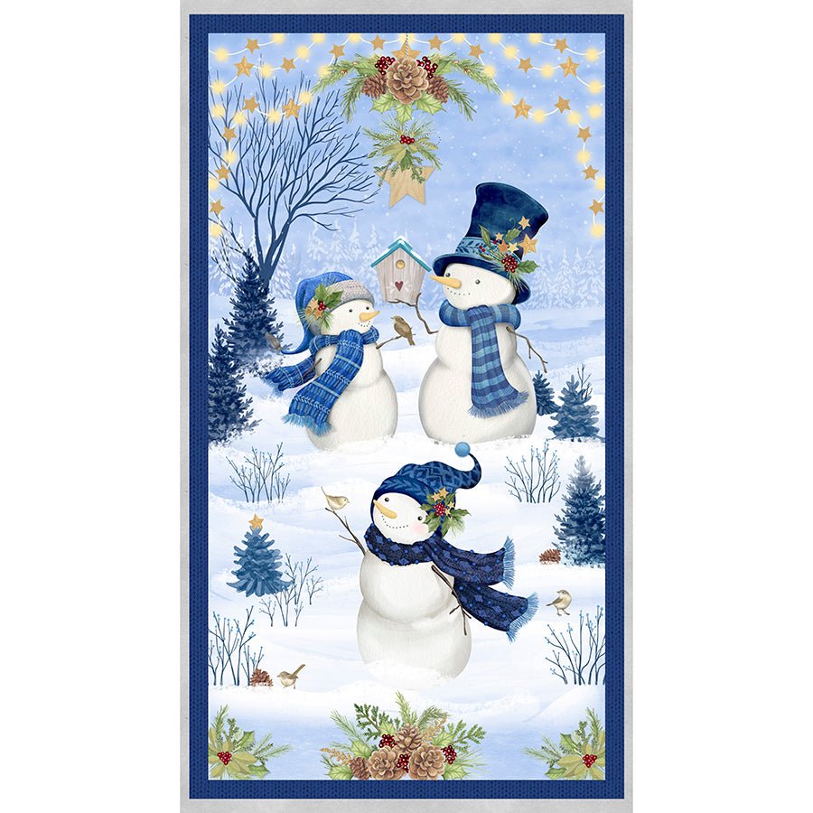 Let It Snow - Man! 24" Panel Multi - Wilmington Prints from Fort Worth Fabric Studio