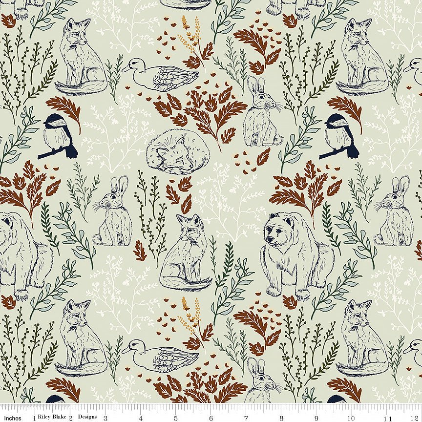 Let's Wander Main Mist - Riley Blake from Fort Worth Fabric Studio