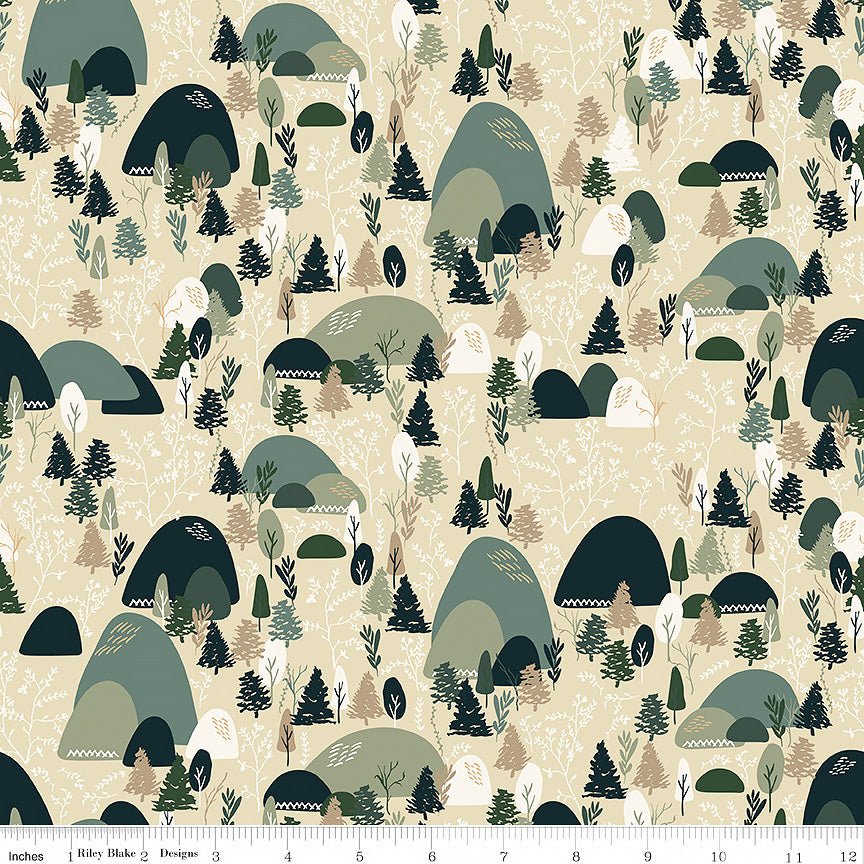 Let's Wander Mountain Music Stone - Riley Blake from Fort Worth Fabric Studio