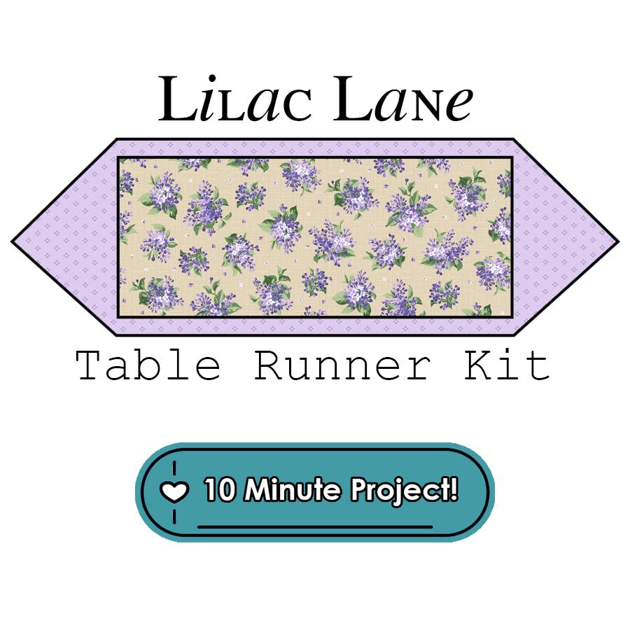 Lilac Lane 10 Minute Table Runner Kit Maywood - Benartex from Fort Worth Fabric Studio