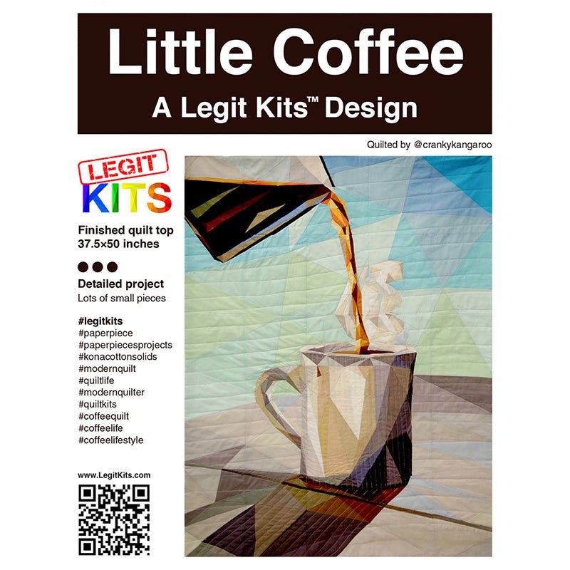 Little Coffee Foundation Paper Pieced Quilt Pattern by Legit Kits Design - Legit Kits Design from Fort Worth Fabric Studio